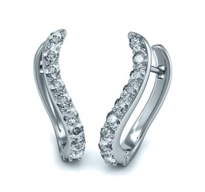  Сережки з діамантами (1131106),dge10027(10100-1131106),цена 24 598 грн.
