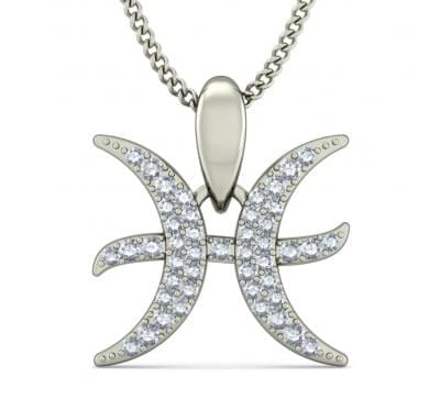  Кулон знак Зодіаку "Риби" з діамантами (1132185),dgk00012(10319-1132185),цена 25 634 грн.