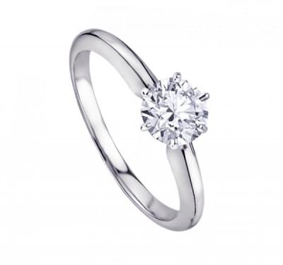  Каблучка на заручини з діамантом із золота (1154186),dgv00342.3(10788-1154186),цена 24 137 грн.