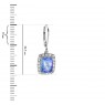 Серьги из белого золота с танзанитом и бриллиантами, фото 10, цена 73 690 грн.