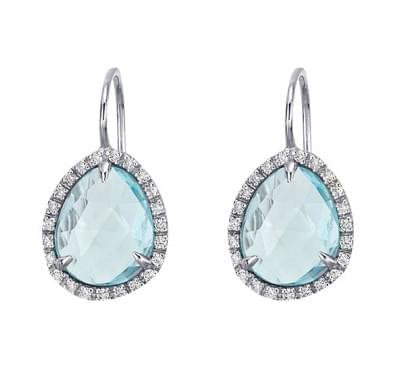  Сережки з аквамарином і діамантами (1145479),dck00028(11660-1145479),цена 41 080 грн.