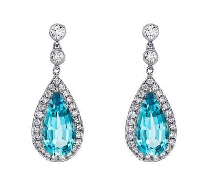 Сережки з аквамарином і діамантами (1146519),dck00029(11661-1146519),цена 57 971 грн.