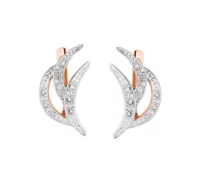  Сережки з червоного золота з діамантами (1143580),drb00021(11731-1143580),цена 26 932 грн.