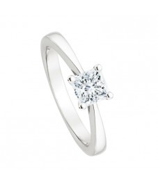 Каблучка для заручин з діамантом із золота