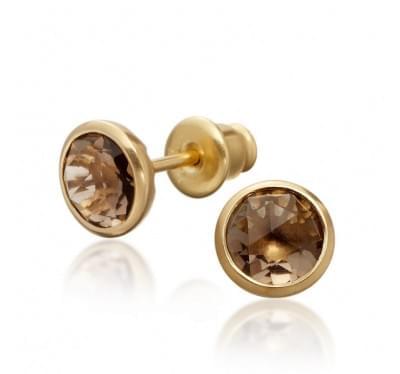  Сережки з жовтого золота з димчастим кварцом (1120019),mg89(4350-1120019),цена 10 139 грн.