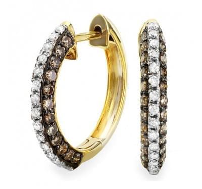  Сережки із золота з діамантами (1123931),dg307010(7410-1123931),цена 54 414 грн.